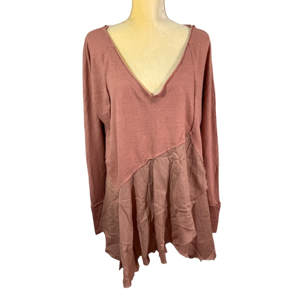 Free People We The Free Oversized Asymmetric Hem Long Sleeves Dress | Top